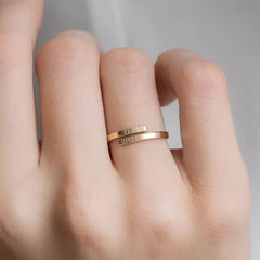 Custom Name Ring Gold Plated Couple - 7
