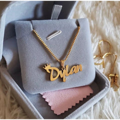 Custom Name Custom Stainless Steel Necklace 18K Gilded Letters - 7