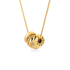 Custom Necklace Family Name Necklace - Gold / Lettering