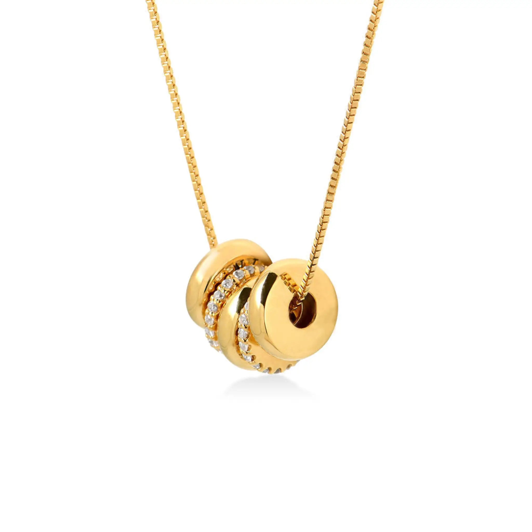 Custom Necklace Family Name Necklace - Gold / Without lettering