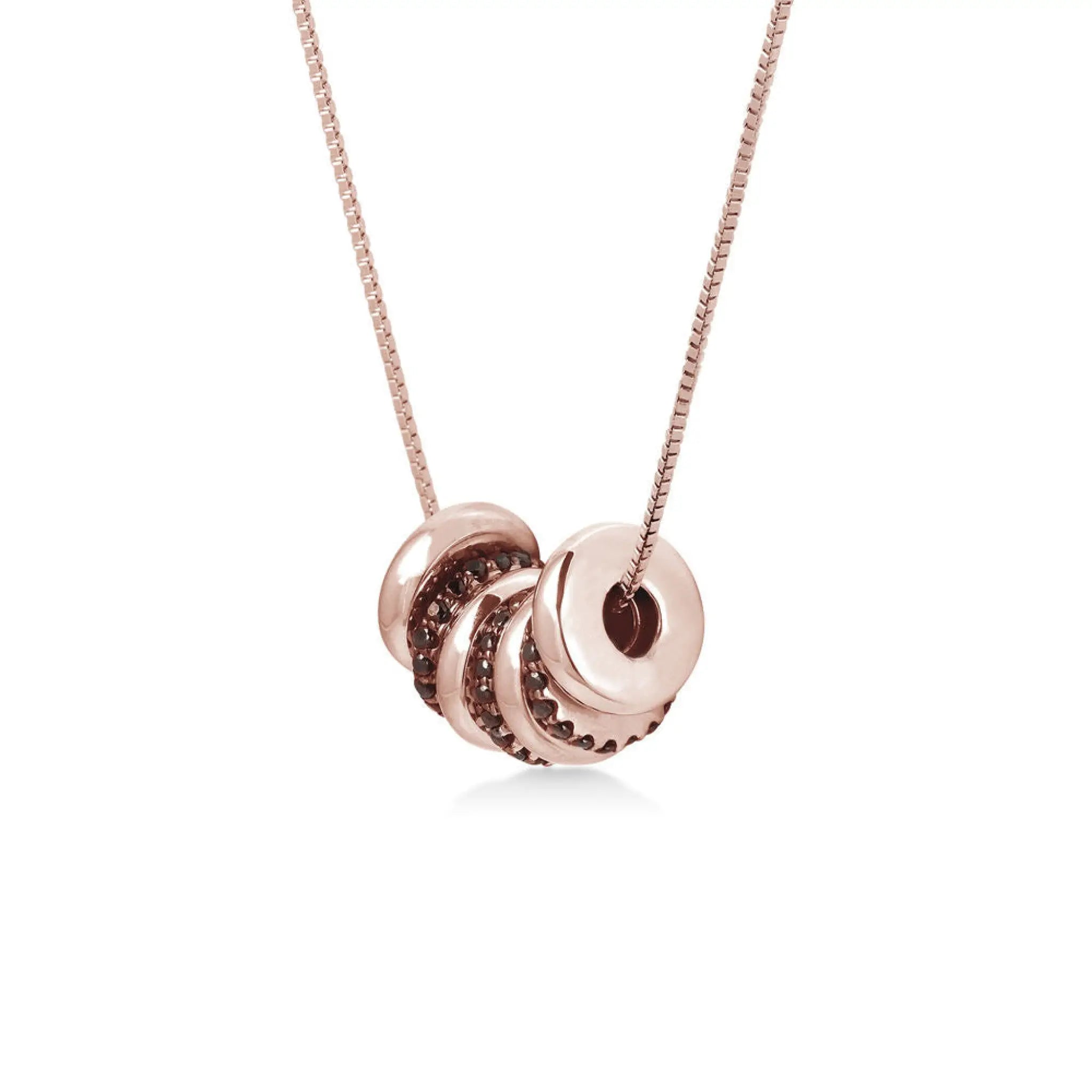 Custom Necklace Family Name Necklace - Rose Gold / Without lettering