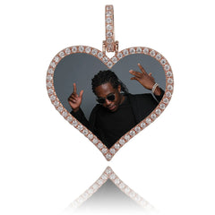 Custom photo solid pendant - Rose gold - 7