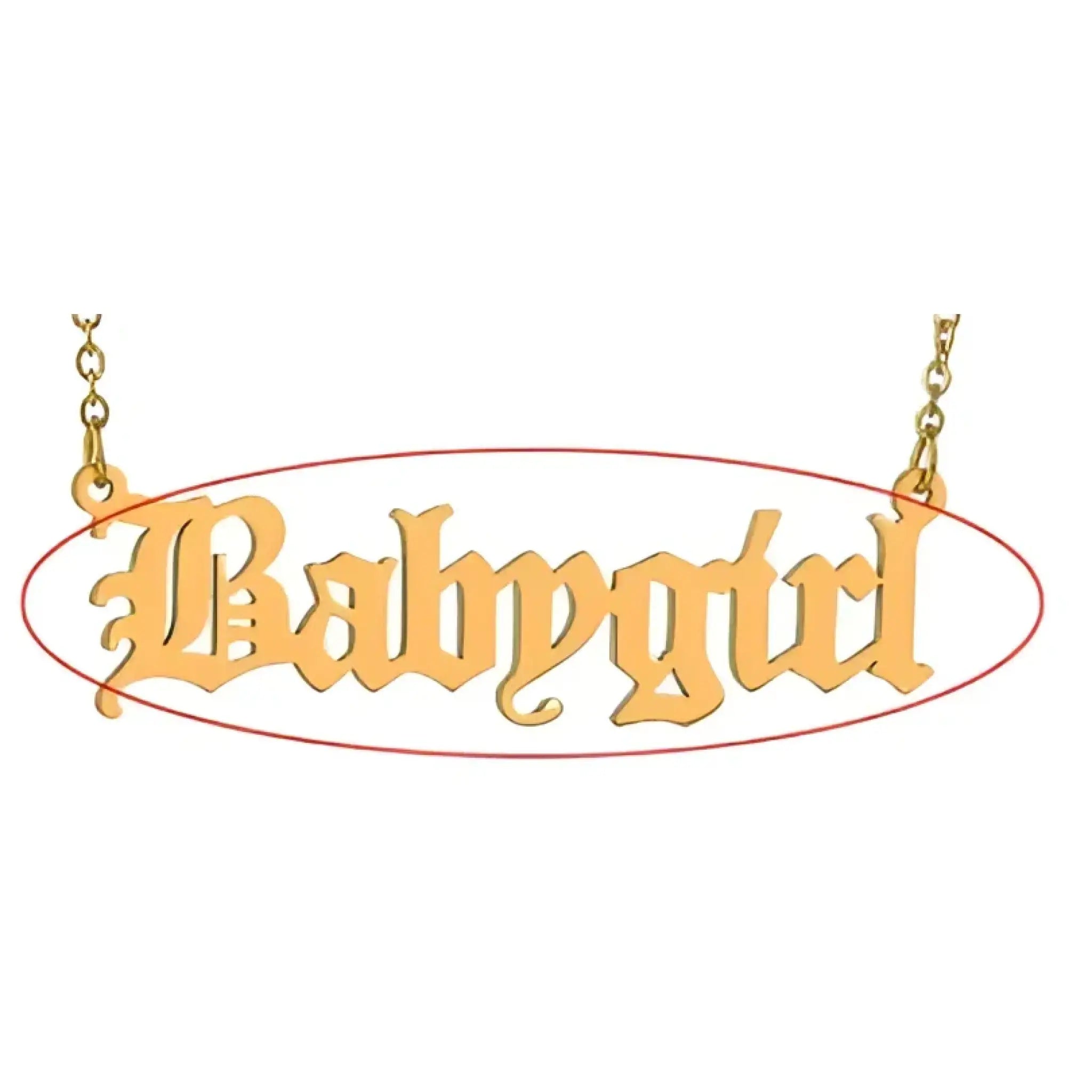 Custom Stainless Steel Name Necklace European And American 18K Personality English Letter Female Clavicle Chain - Gold