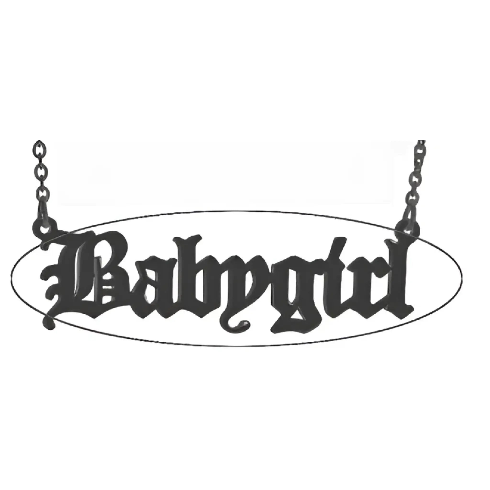 Custom Stainless Steel Name Necklace European And American 18K Personality English Letter Female Clavicle Chain - Black