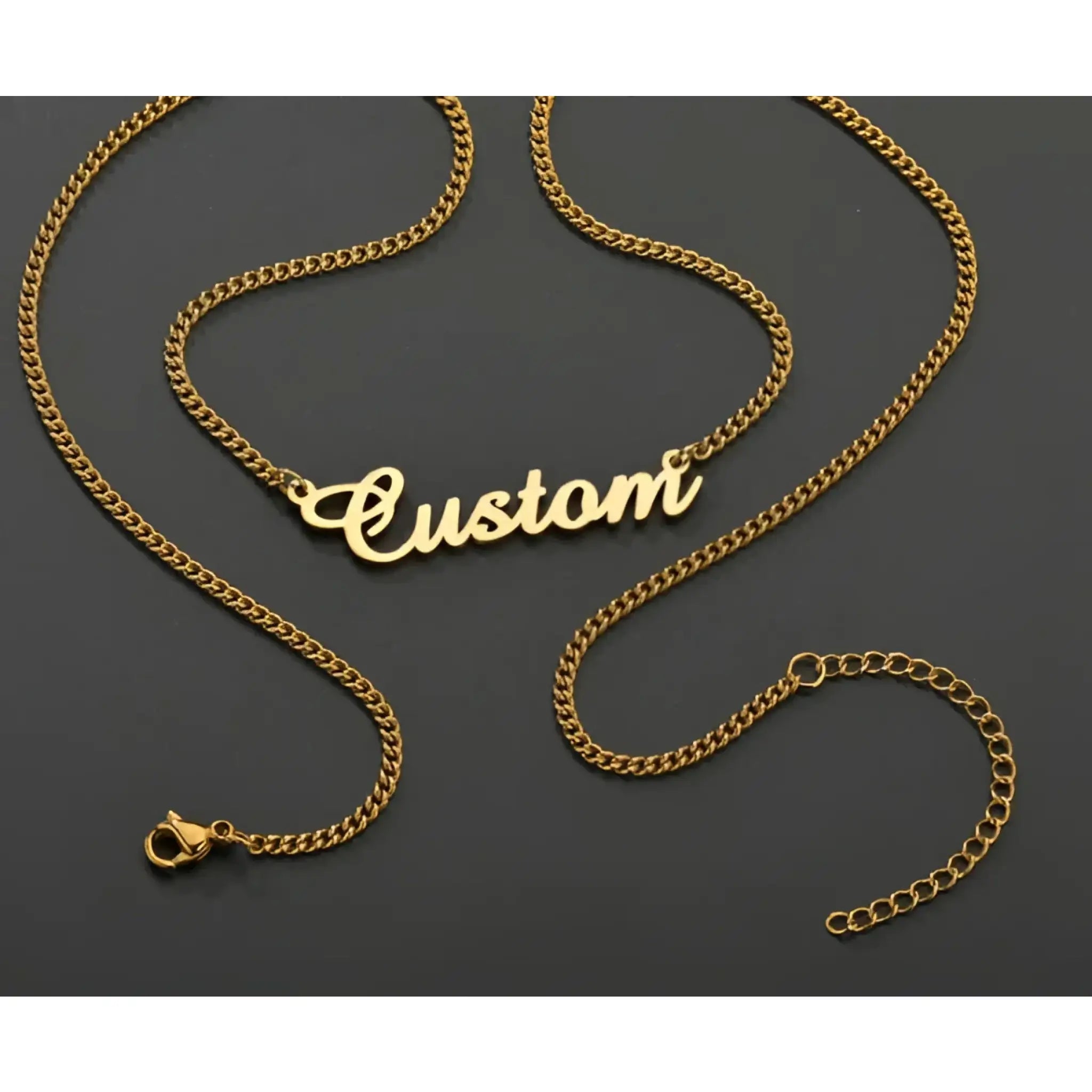 Custom Stainless Steel Name Necklace European And American 18K Personality English Letter Female Clavicle Chain - 7
