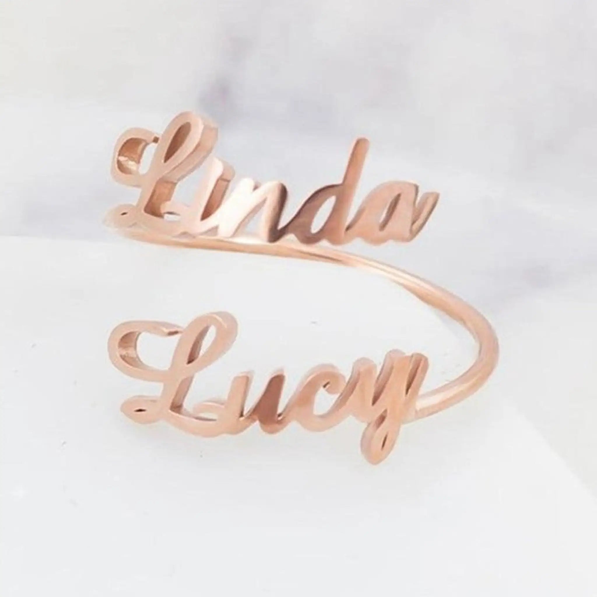 Double Name Ring Custom - 7