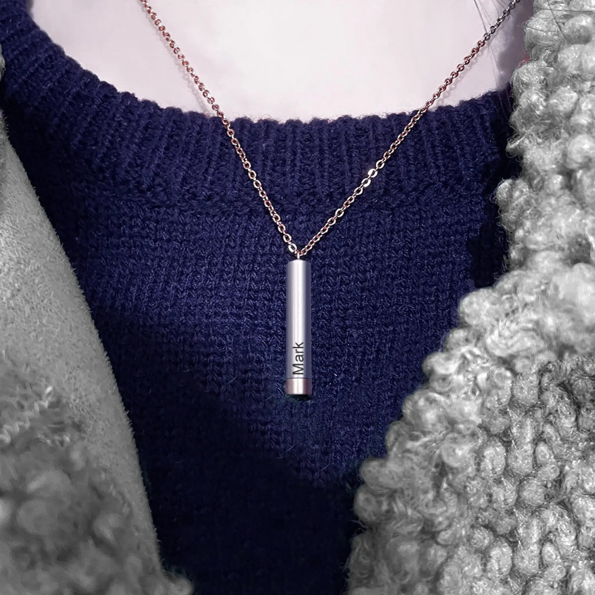 Customize Lovers Name Stainless Steel Necklace Remember Your Most Meaningful Phrase Word - 7