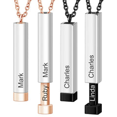Customize Lovers Name Stainless Steel Necklace Remember Your Most Meaningful Phrase Word - 7