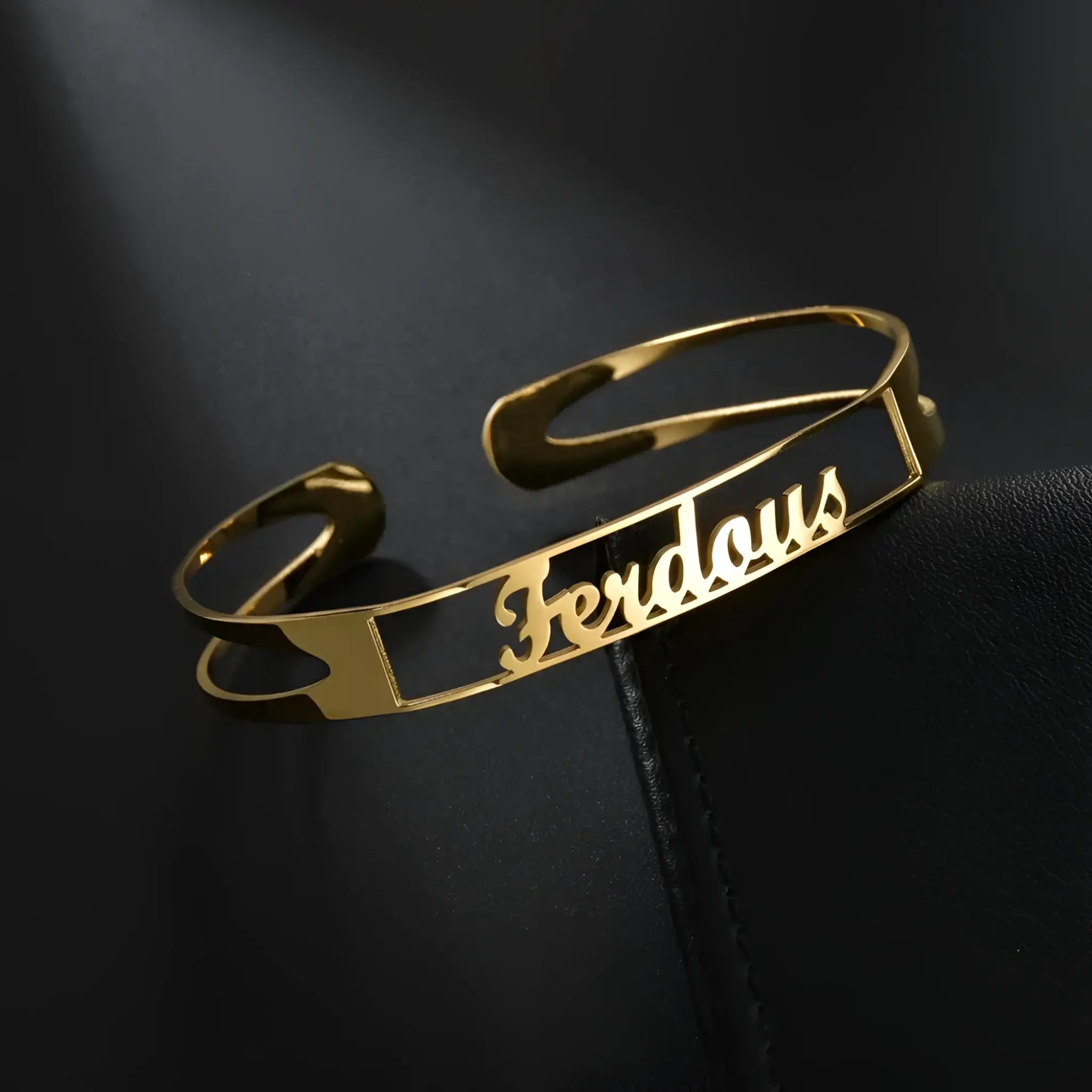 Customized Name Bracelet Personalized Custom Bangles Stainless Steel Jewelry - C / Gold / 10mm - Name Bracelets