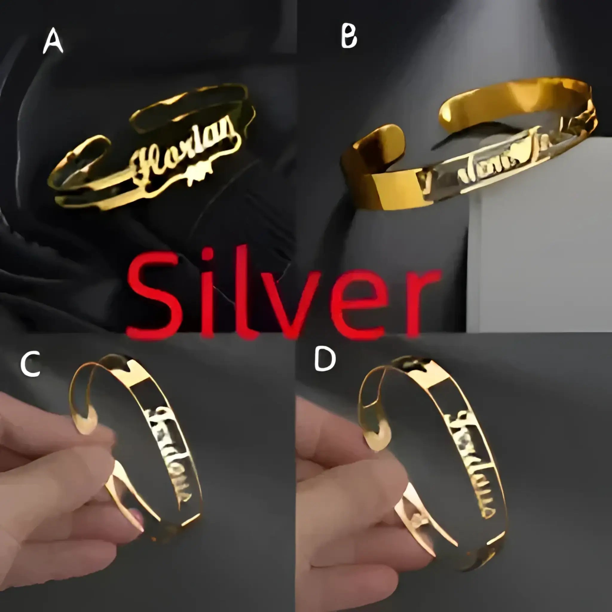 Customized Name Bracelet Personalized Custom Bangles Stainless Steel Jewelry - Name Bracelets