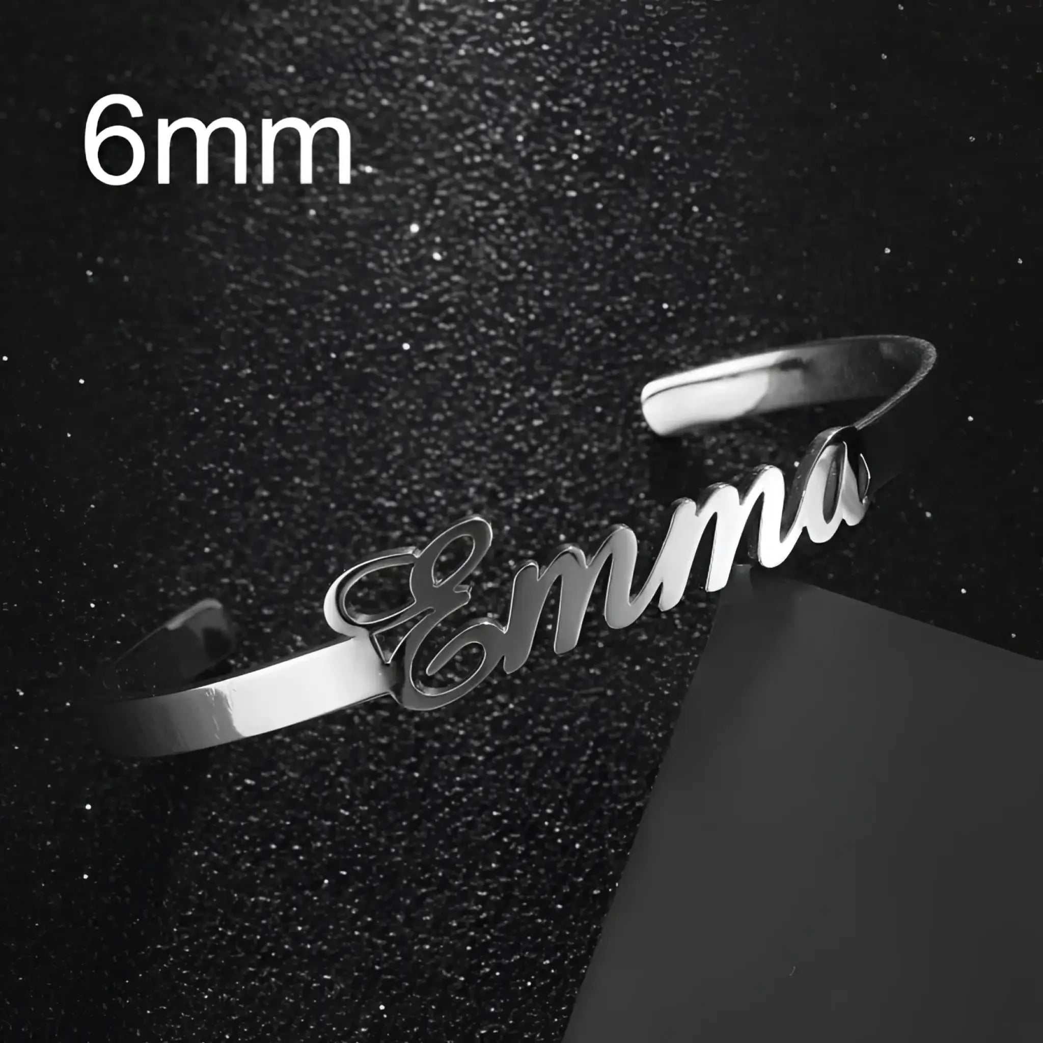 Customized Name Bracelet Personalized Custom Bangles Stainless Steel Jewelry - Style3 / Silver / 6mm - Name Bracelets