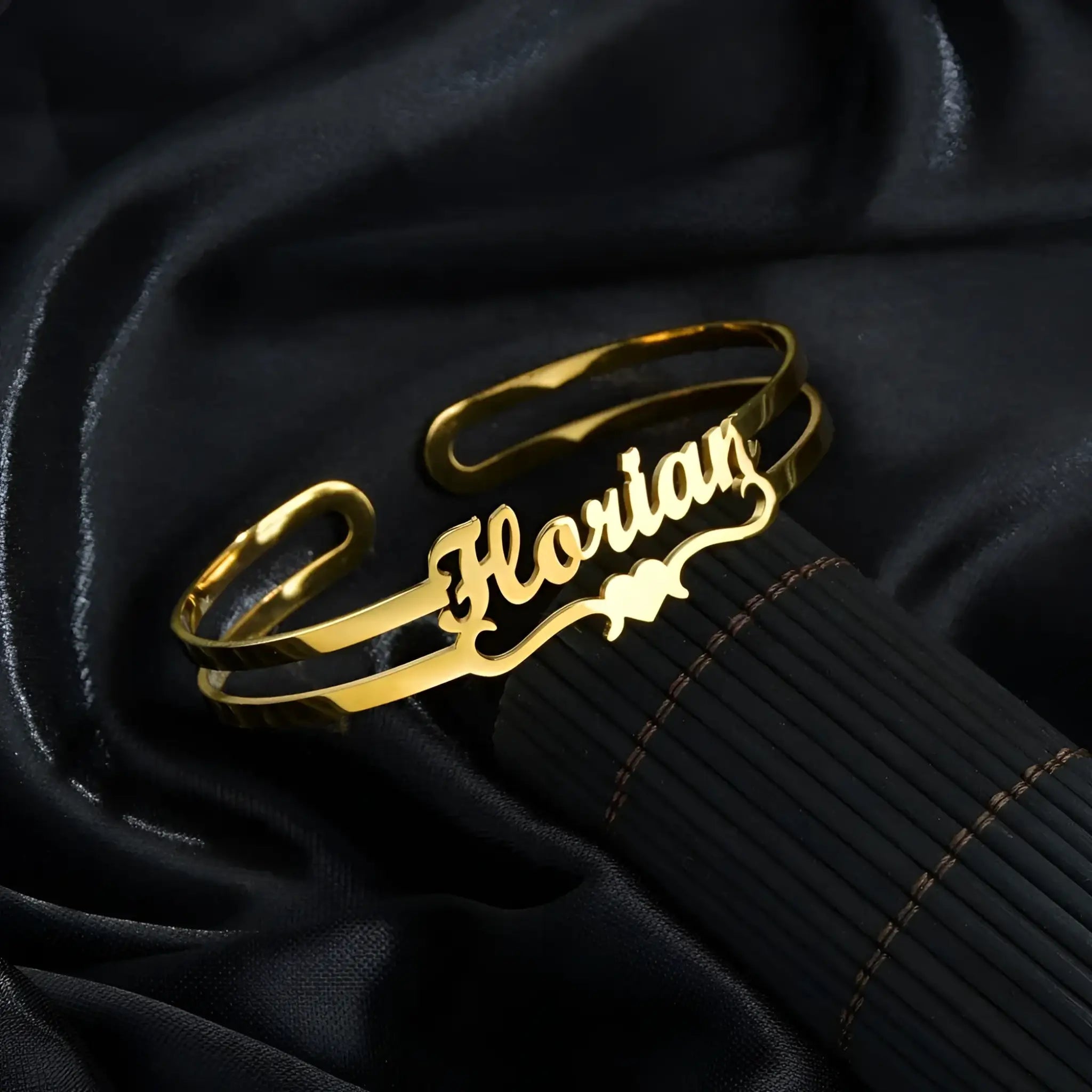 Customized Name Bracelet Personalized Custom Bangles Stainless Steel Jewelry - A / Gold / 10mm - Name Bracelets
