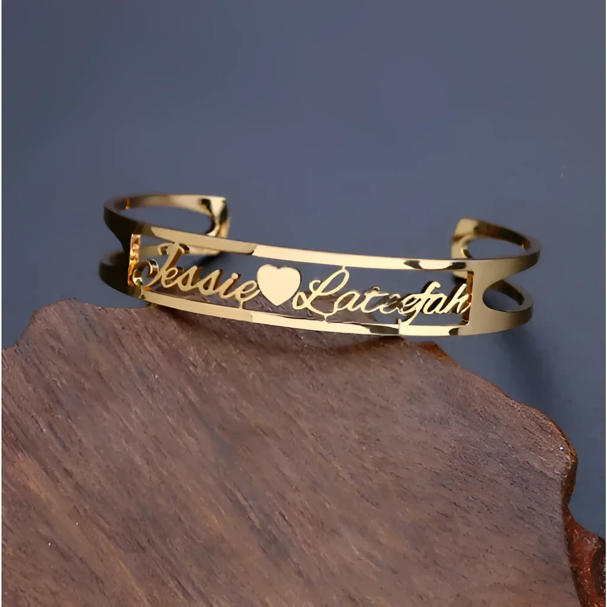 Customized Name Bracelet Personalized Custom Bangles Stainless Steel Jewelry - Bracelet 1 / Gold / 3mm - Name Bracelets