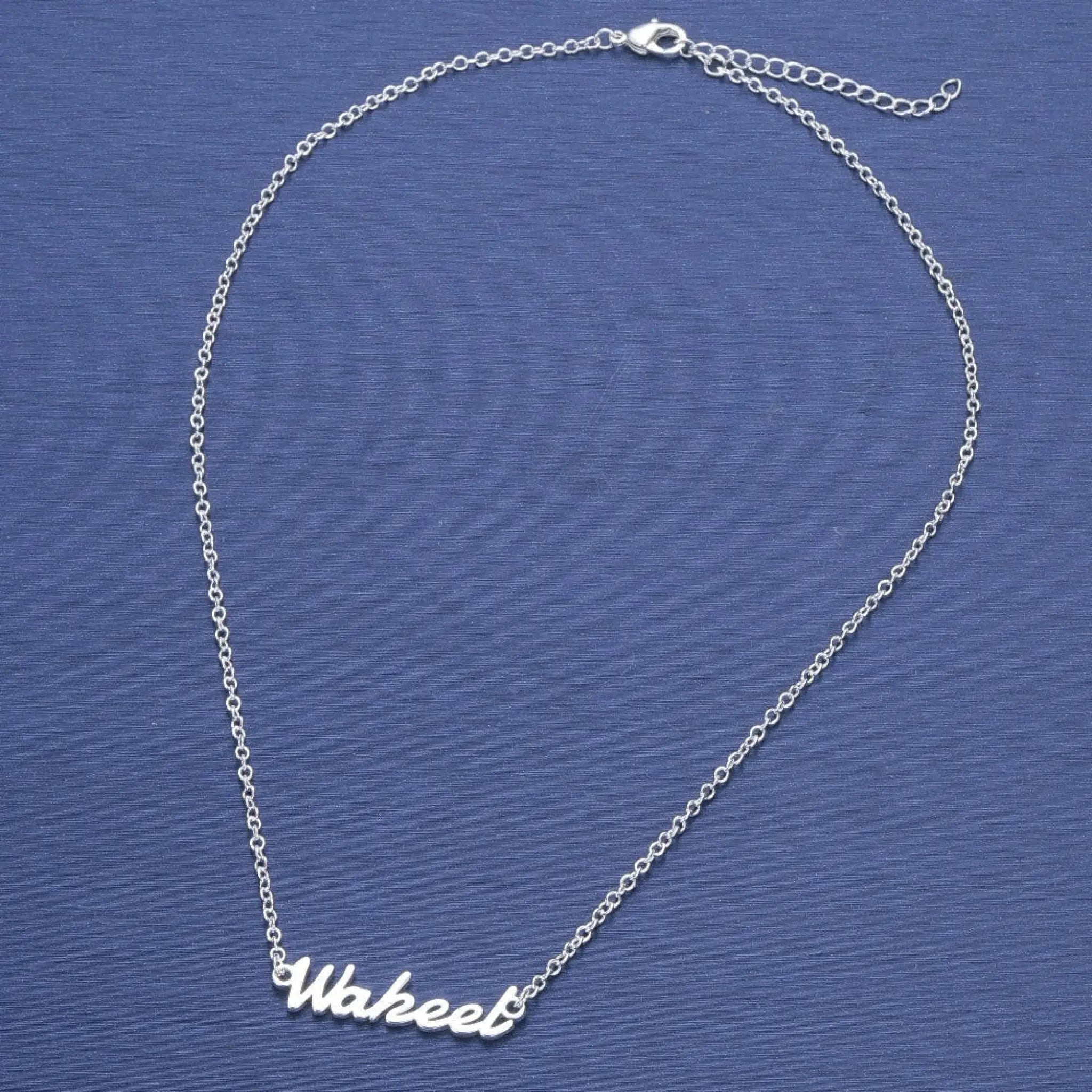 Customized Personalized Name Gold Copper Alloy Letter Pendant Necklace - Steel color - Necklace