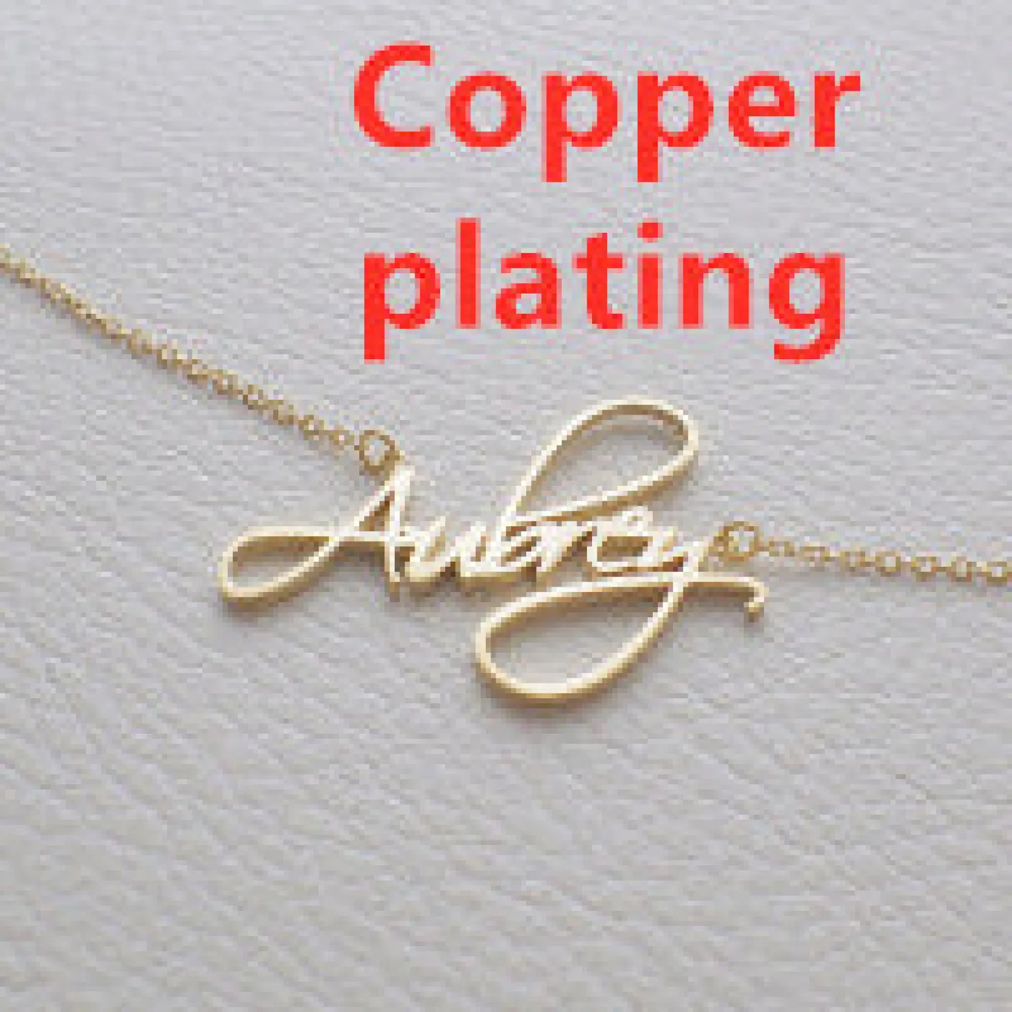 Customized Personalized Name Gold Copper Alloy Letter Pendant Necklace - Golden Copper plating - Necklace