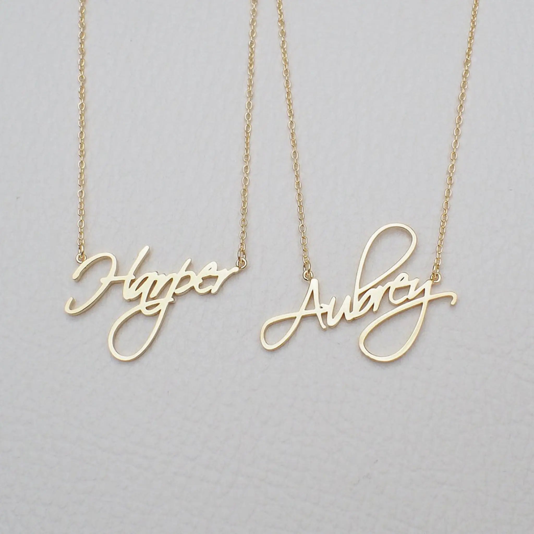 Customized Personalized Name Gold Copper Alloy Letter Pendant Necklace - Necklace