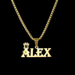 Customized Rock Style Bead Chain Personalized Name Necklace - 7