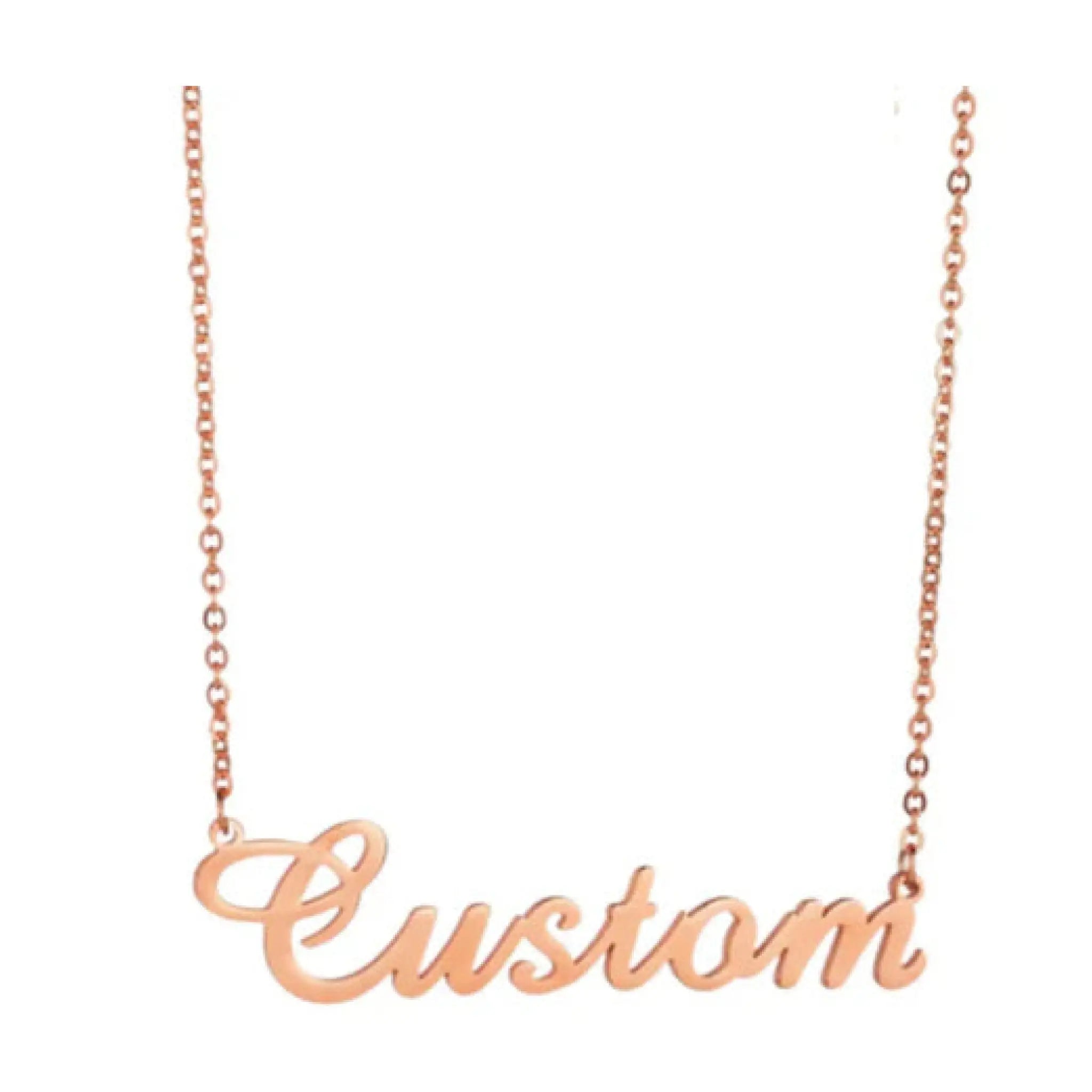 Customized Various Sign Name Necklace Custom Butterfly Heart Nameplate - Rose Gold - Necklace