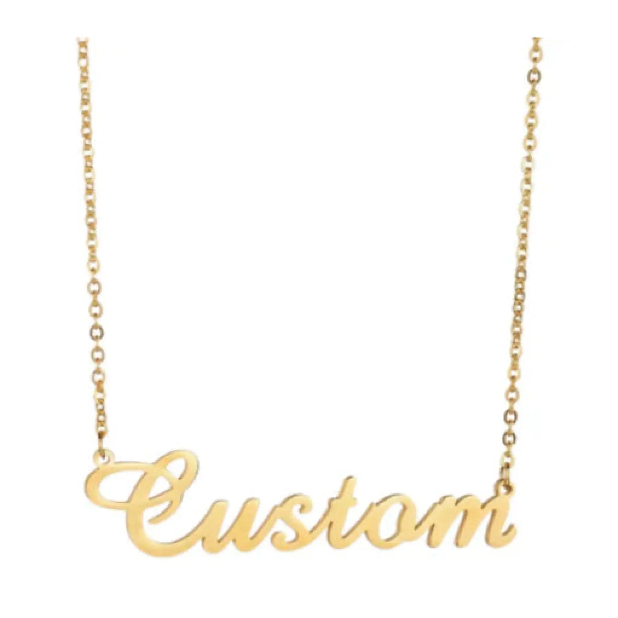 Customized Various Sign Name Necklace Custom Butterfly Heart Nameplate - Gold - Necklace