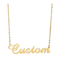 Customized Various Sign Name Necklace Custom Butterfly Heart Nameplate - Gold - Necklace