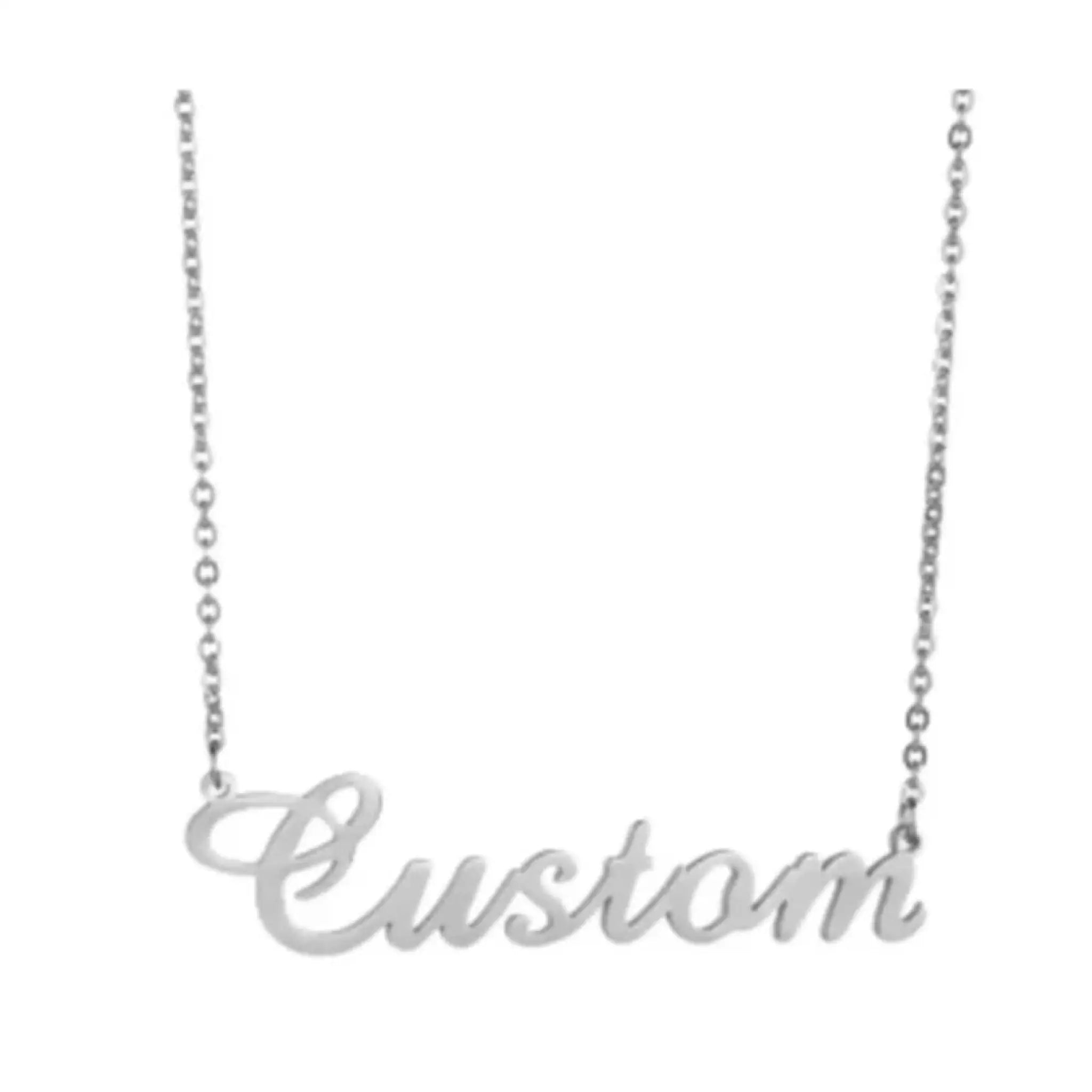 Customized Various Sign Name Necklace Custom Butterfly Heart Nameplate - Steel - Necklace