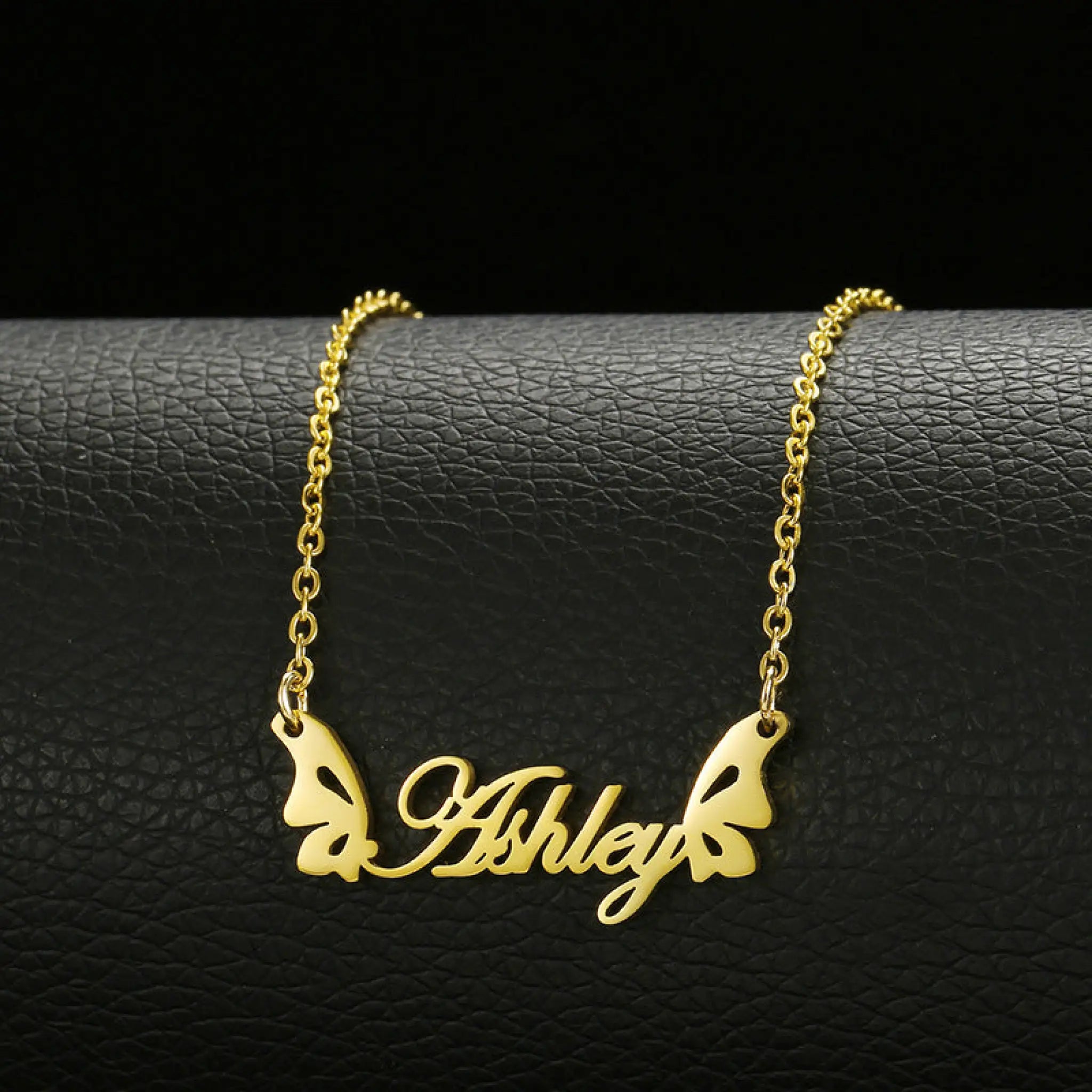 Customized Various Sign Name Necklace Custom Butterfly Heart Nameplate - Necklace
