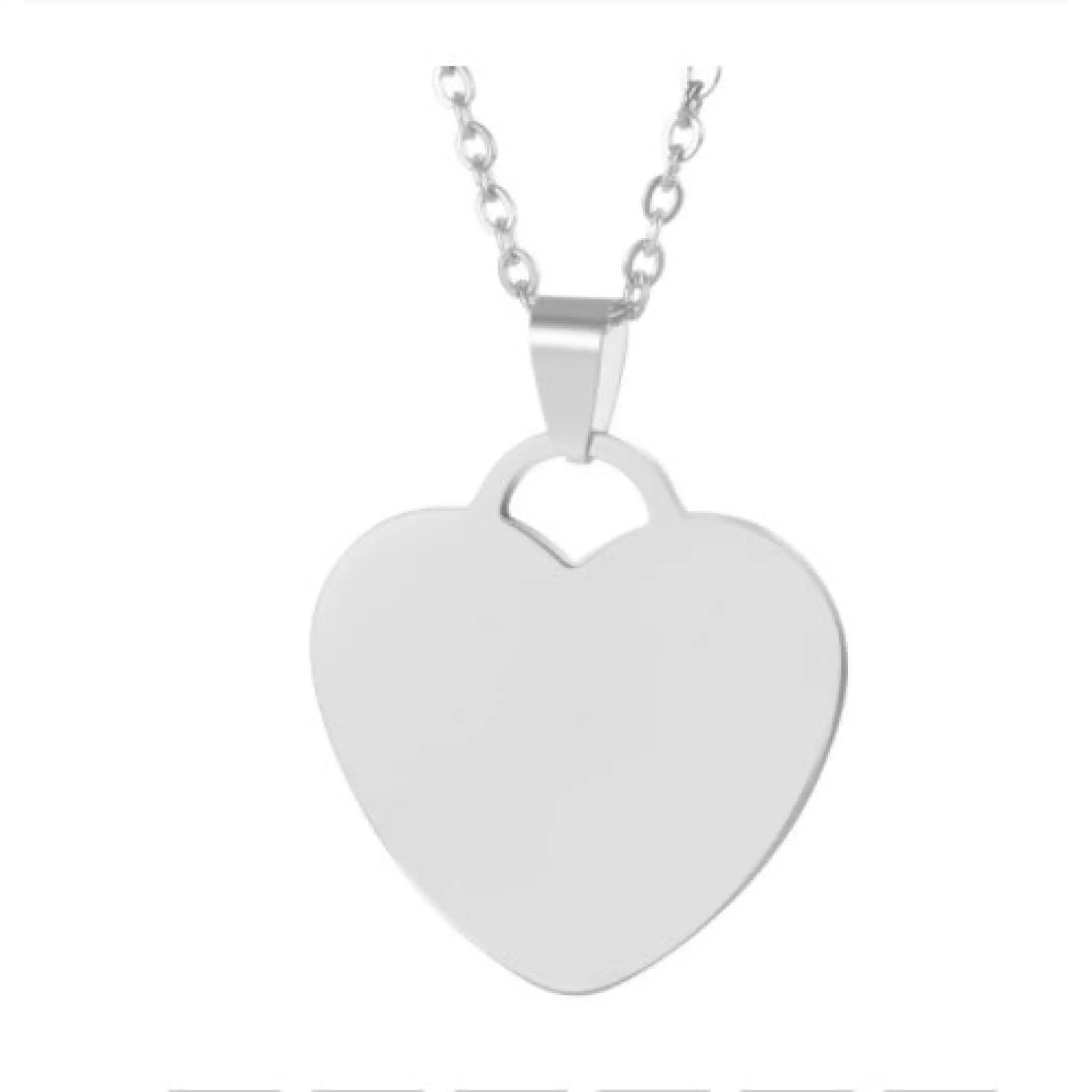 Customized Women’s Photo Necklace Heart Shaped Stainless Steel Pendant Personalized Engraving Picture Name Couple