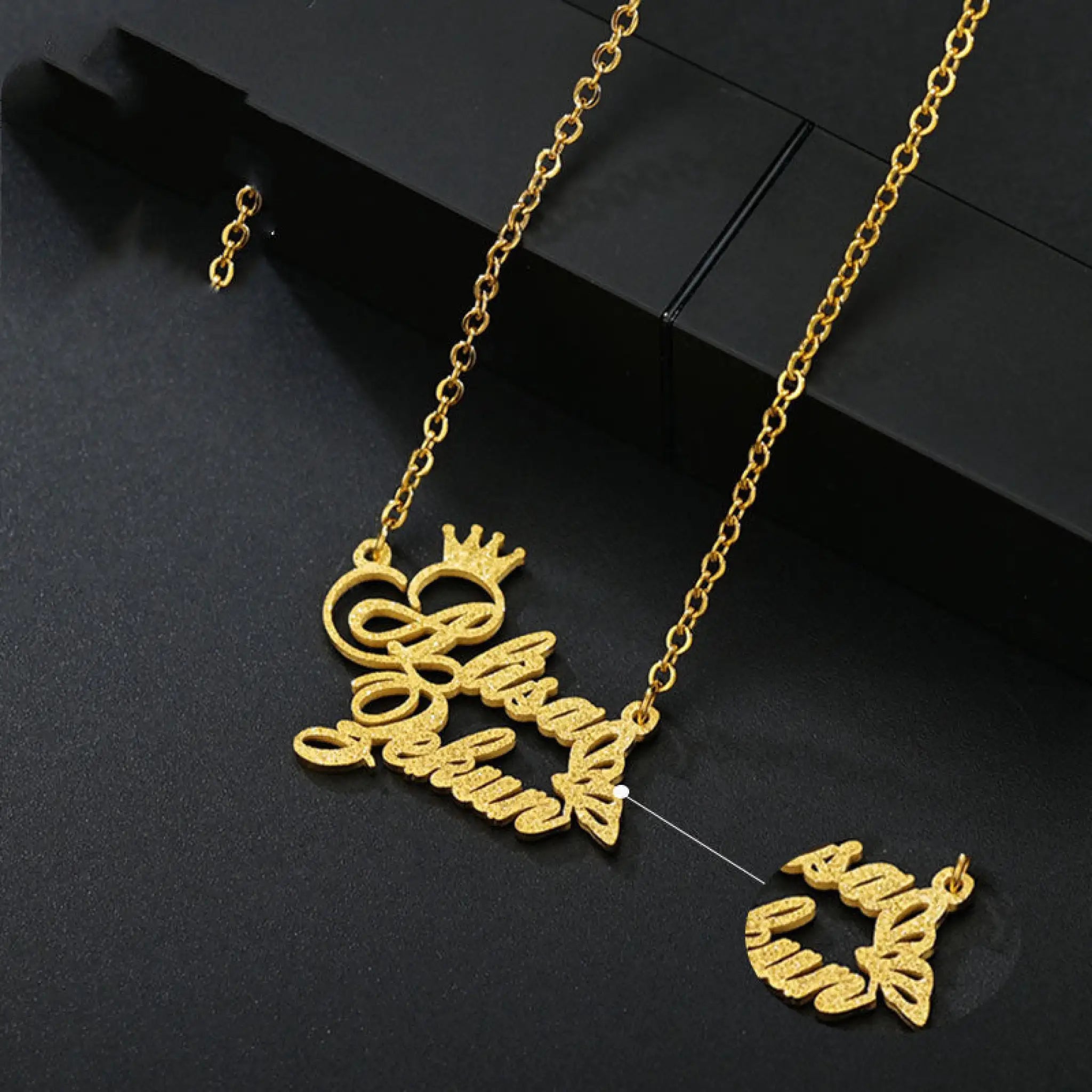 Cut Name Frosted Necklace With Simple And Elegant Temperament - 7