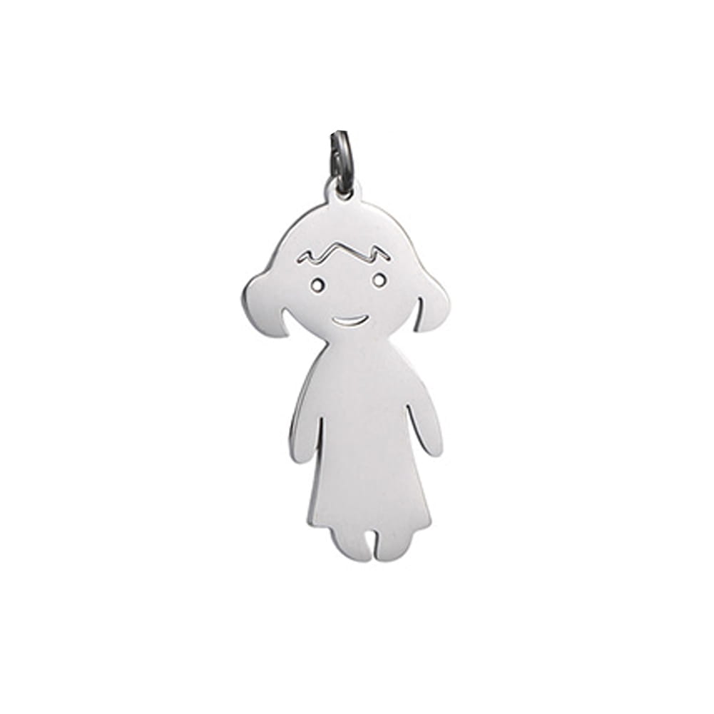 Custom Name Date Keychain in Stainless Steel for Kids