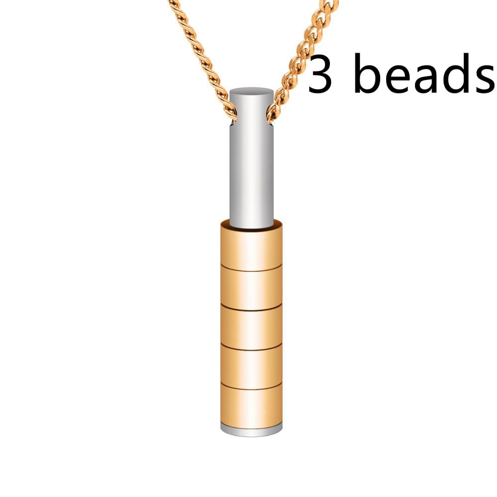 Personalized Stainless Steel Beaded Necklace with Custom Lettering