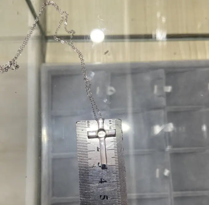 Sterling Silber Paar Kreuz Halskette für weibliche und männliche Modelle