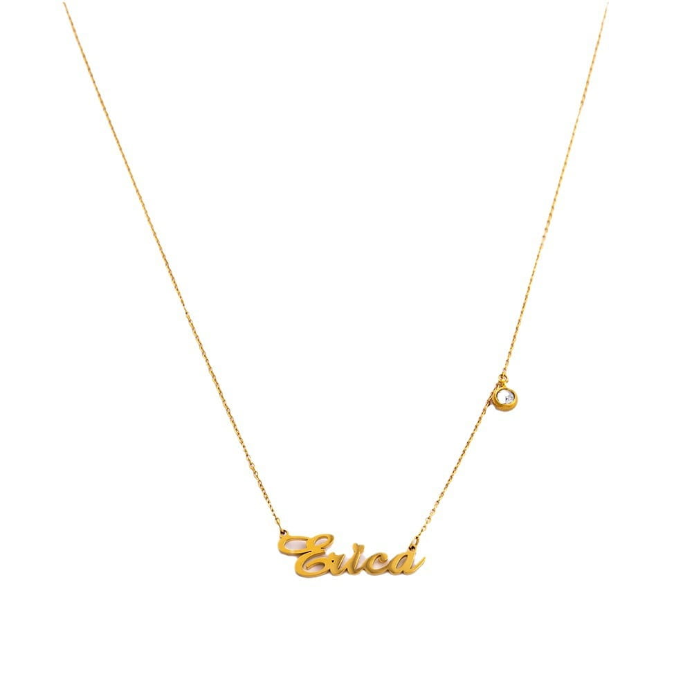 Personalized 18K Gold Plated Stainless Steel Name Necklace