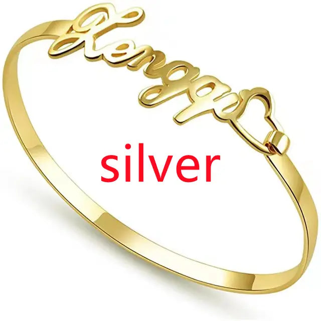 Individuelle Namenskette aus Edelstahl in Gold- und Silberfarben
