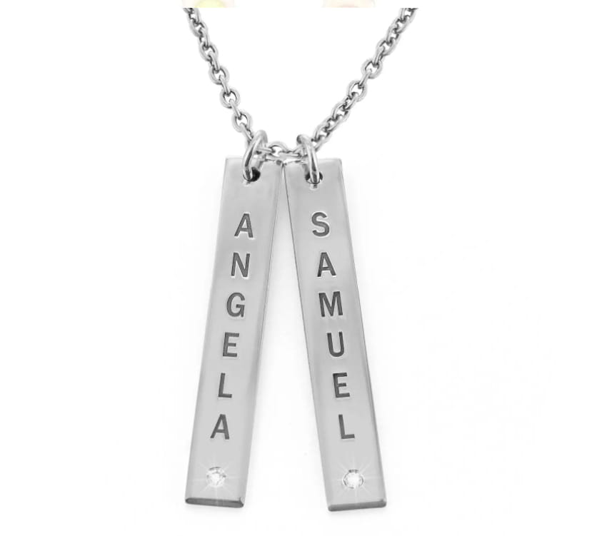 Gold Personalized Vertical Necklace for Mother’s Day Jewelry Gift