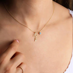 December Birthday Flower Name Necklace Personalized Stainless Steel - 7