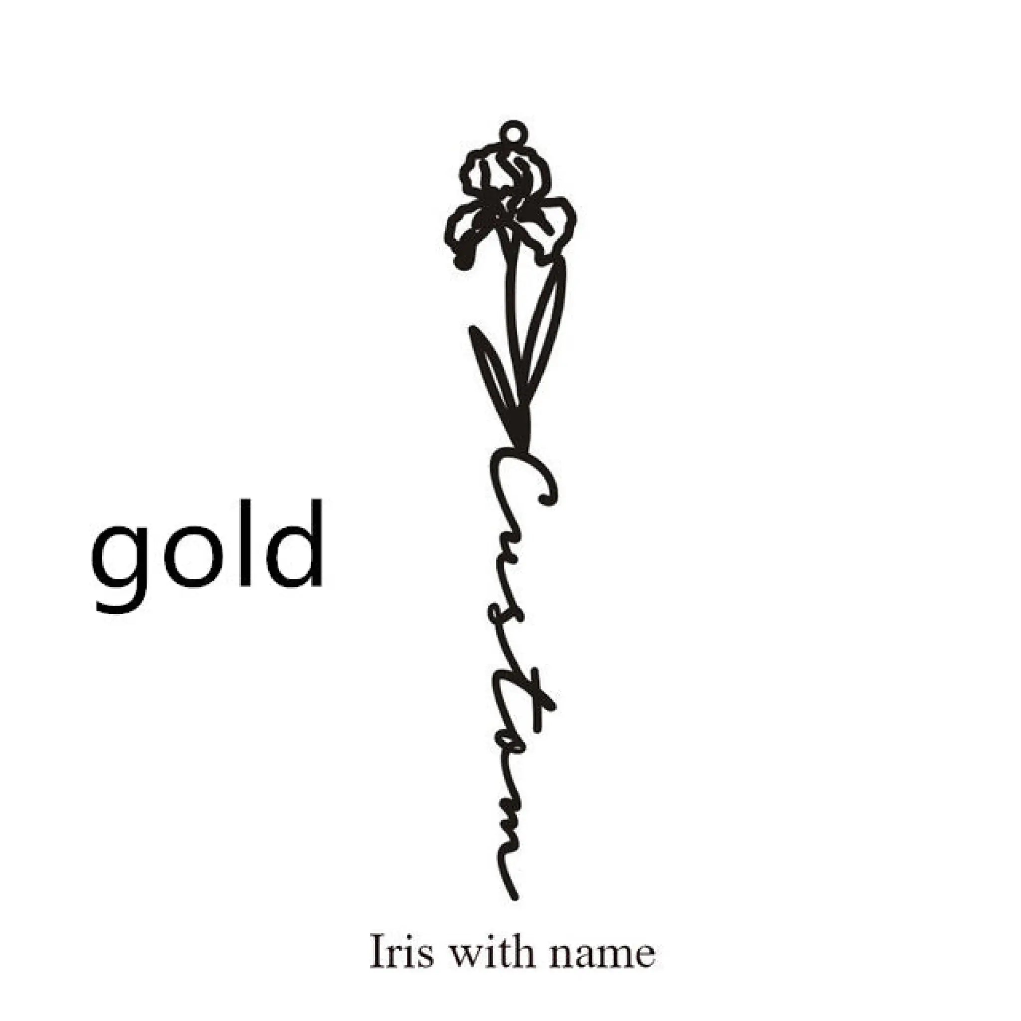 December Birthday Flower Name Ring - February / Gold - 7