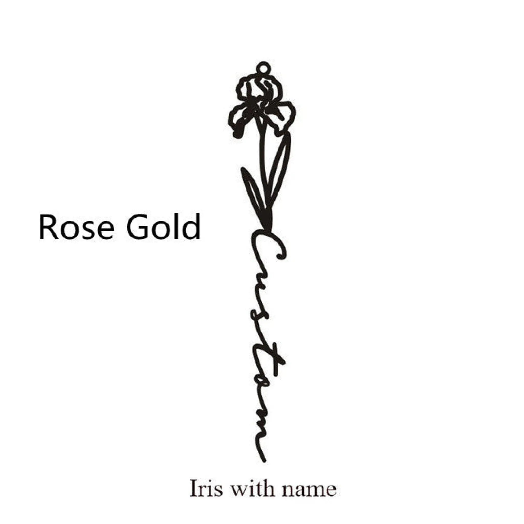December Birthday Flower Name Ring - February / Rose Gold - 7