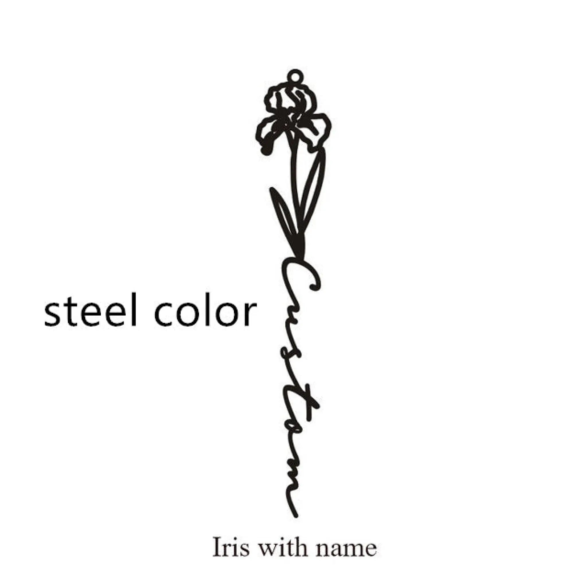 December Birthday Flower Name Ring - February / Silver - 7