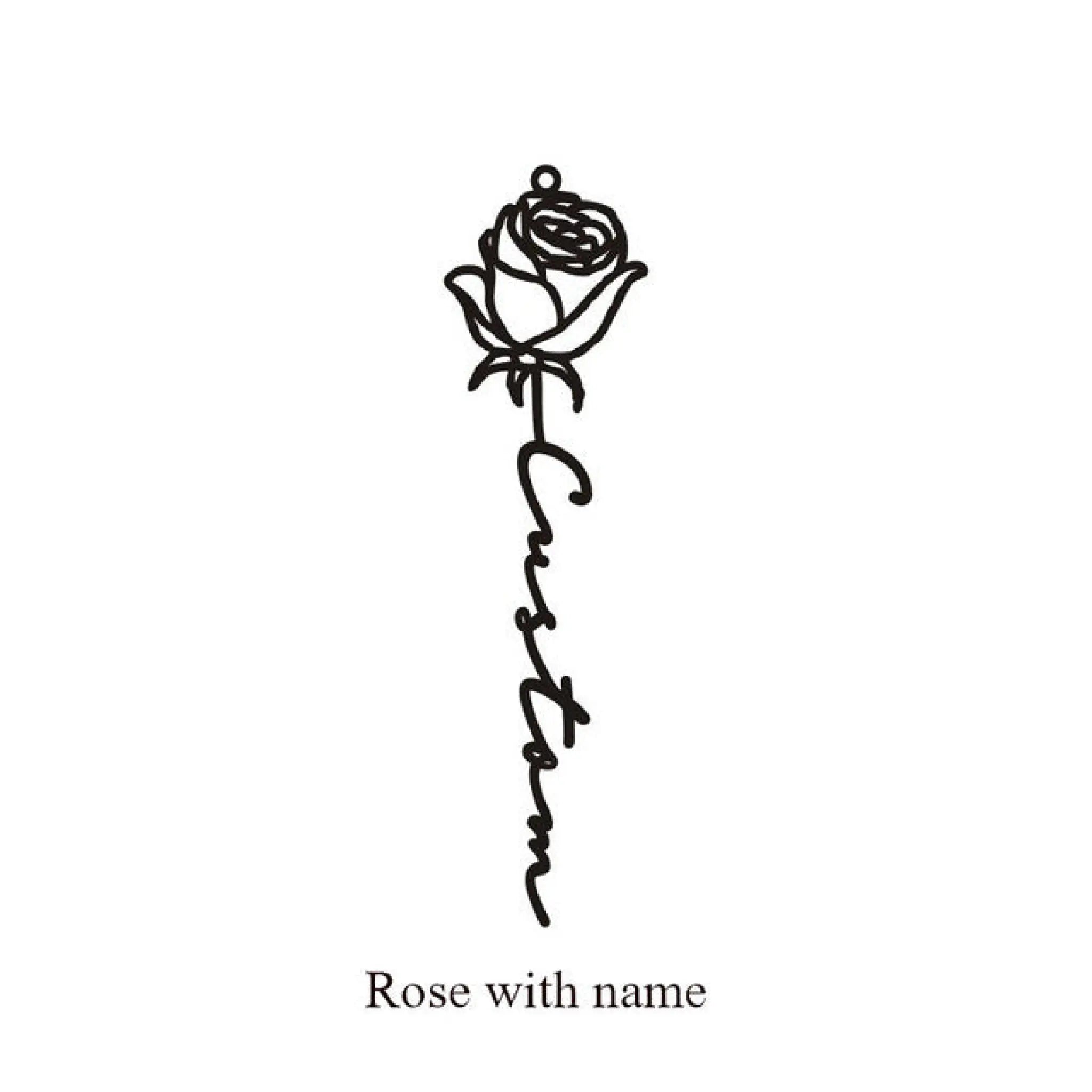 December Birthday Flower Name Ring - June / Black - 7