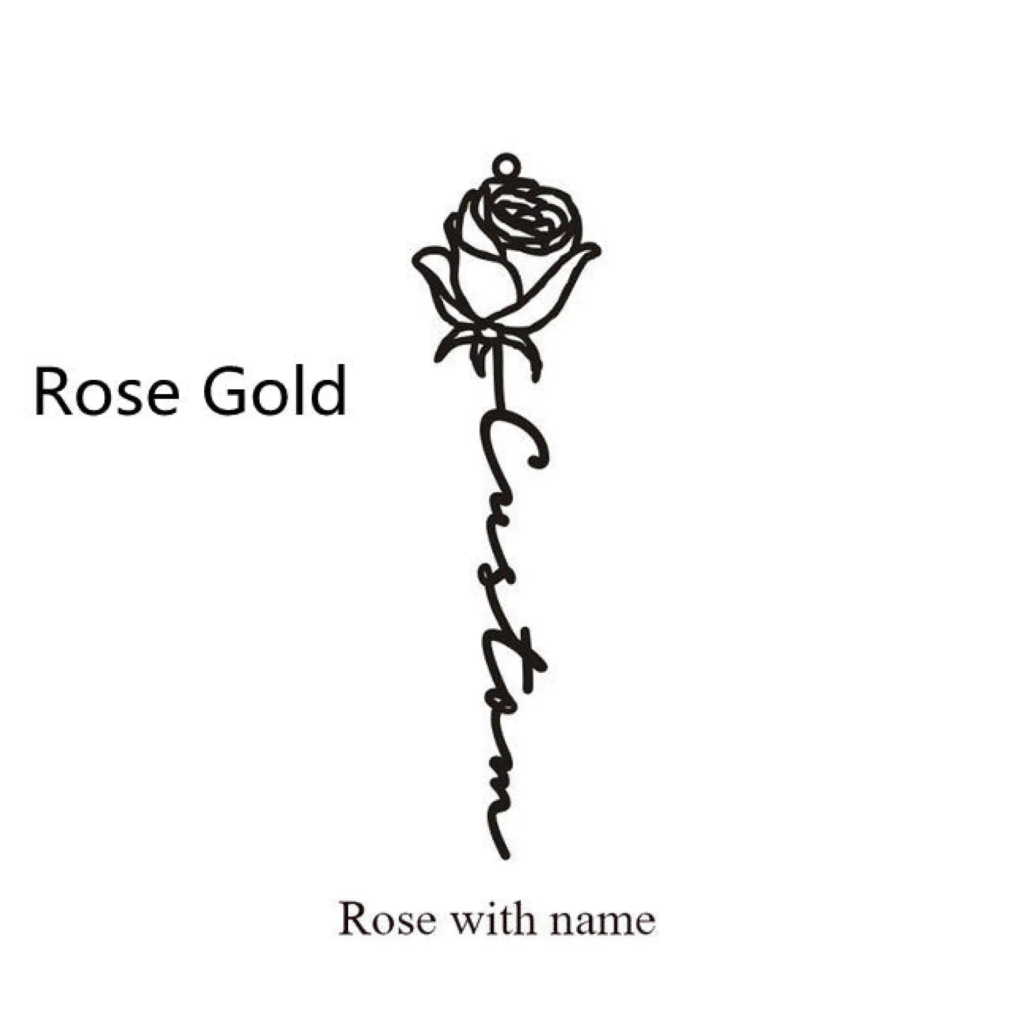 December Birthday Flower Name Ring - June / Rose Gold - 7