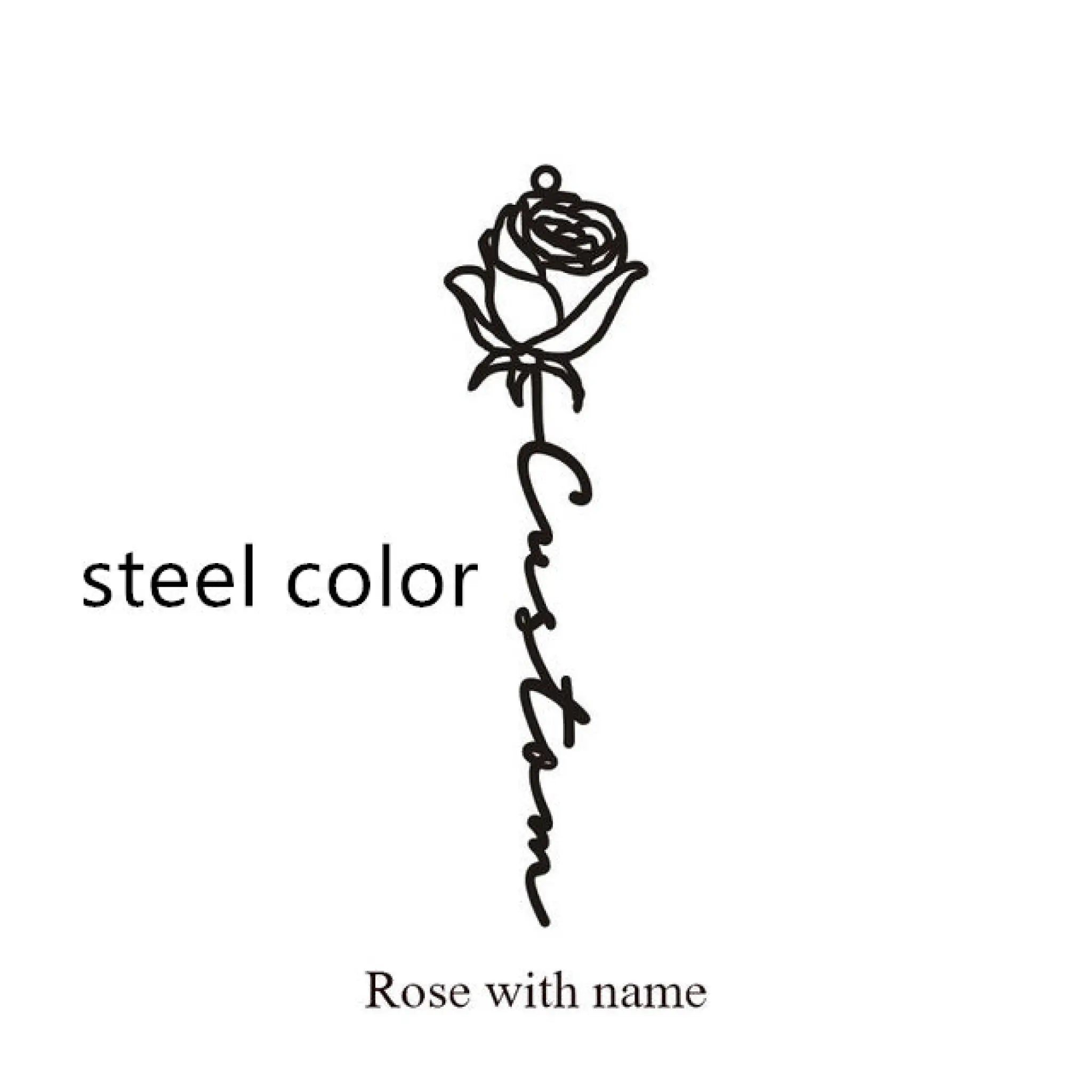 December Birthday Flower Name Ring - June / Silver - 7