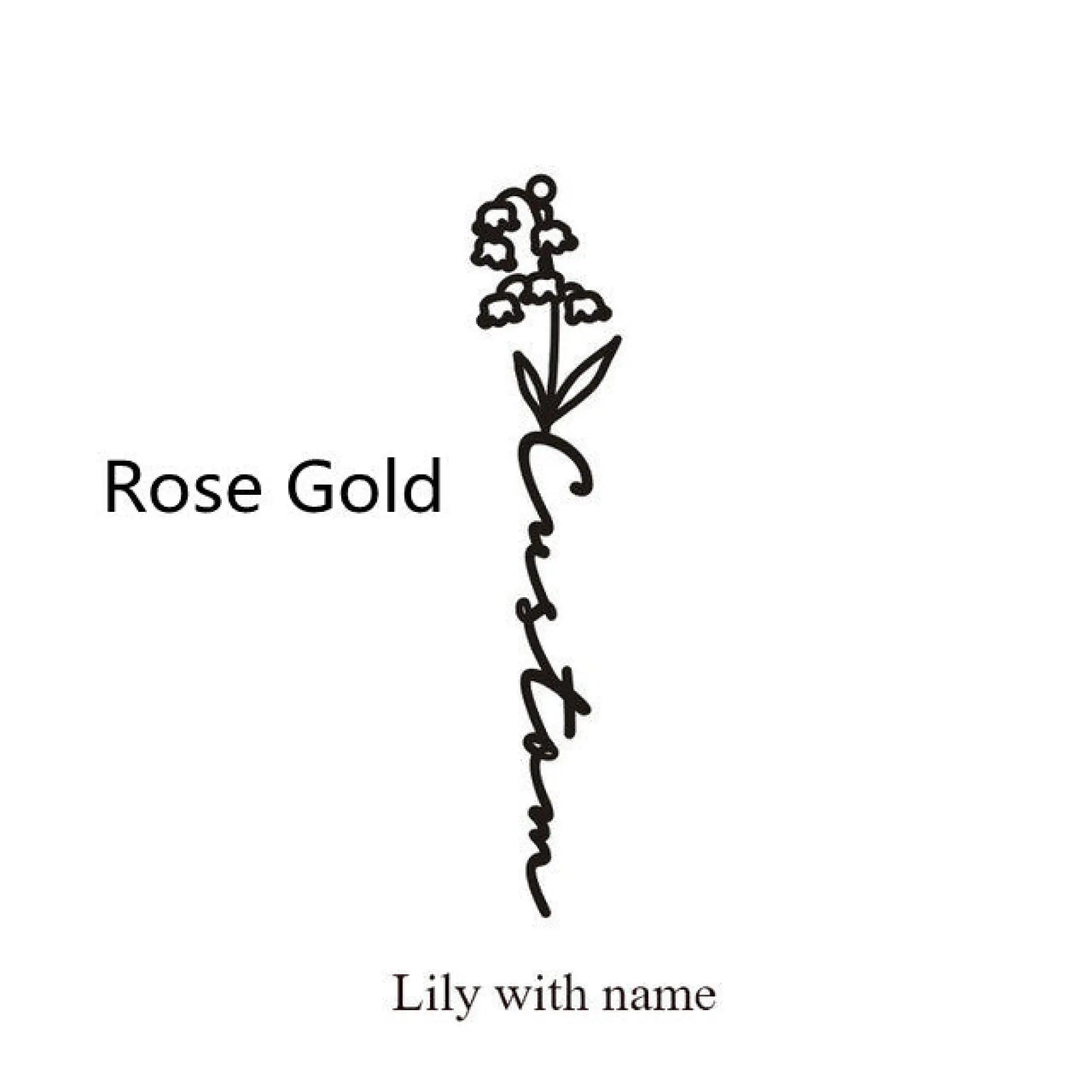 December Birthday Flower Name Ring - May / Rose Gold - 7