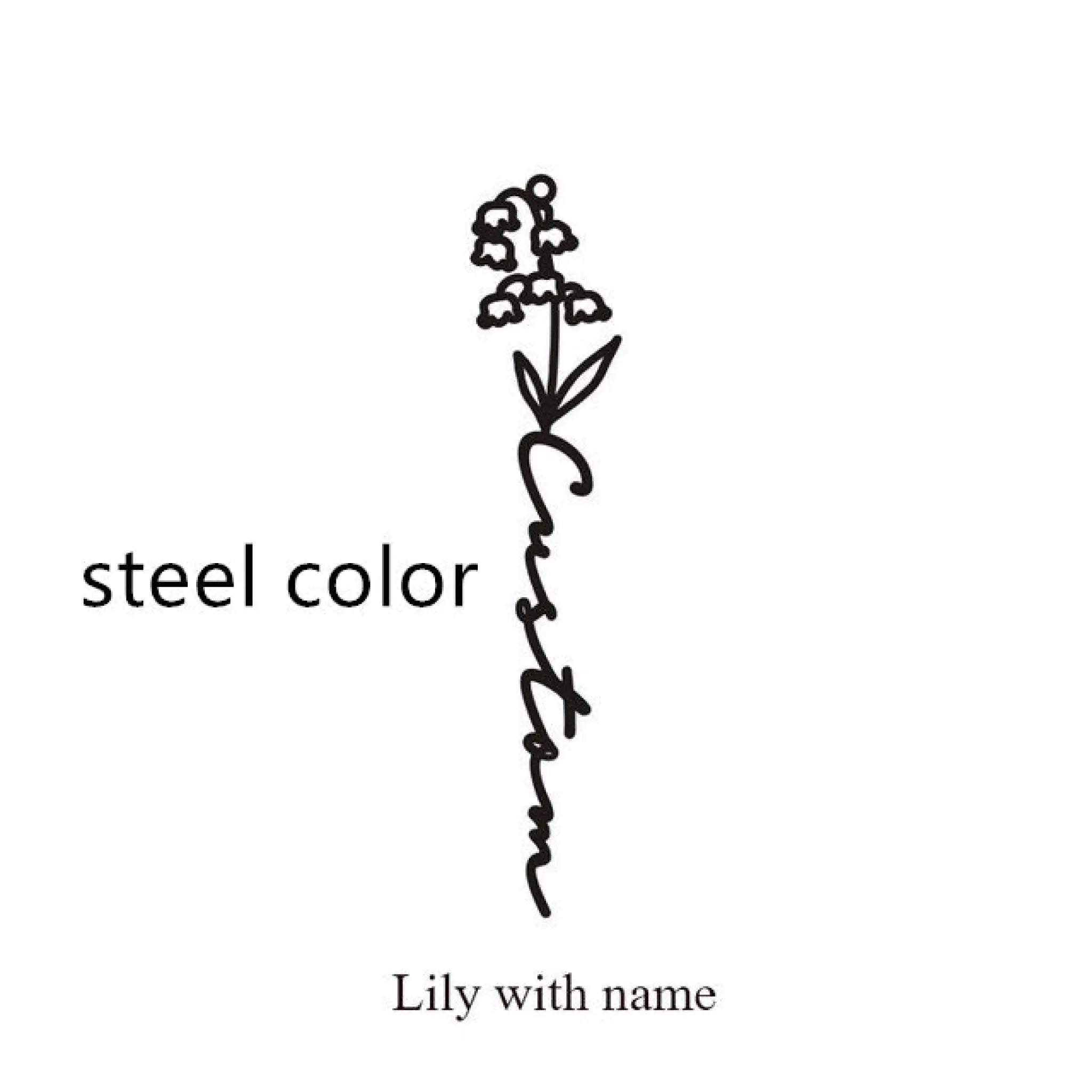 December Birthday Flower Name Ring - May / Silver - 7