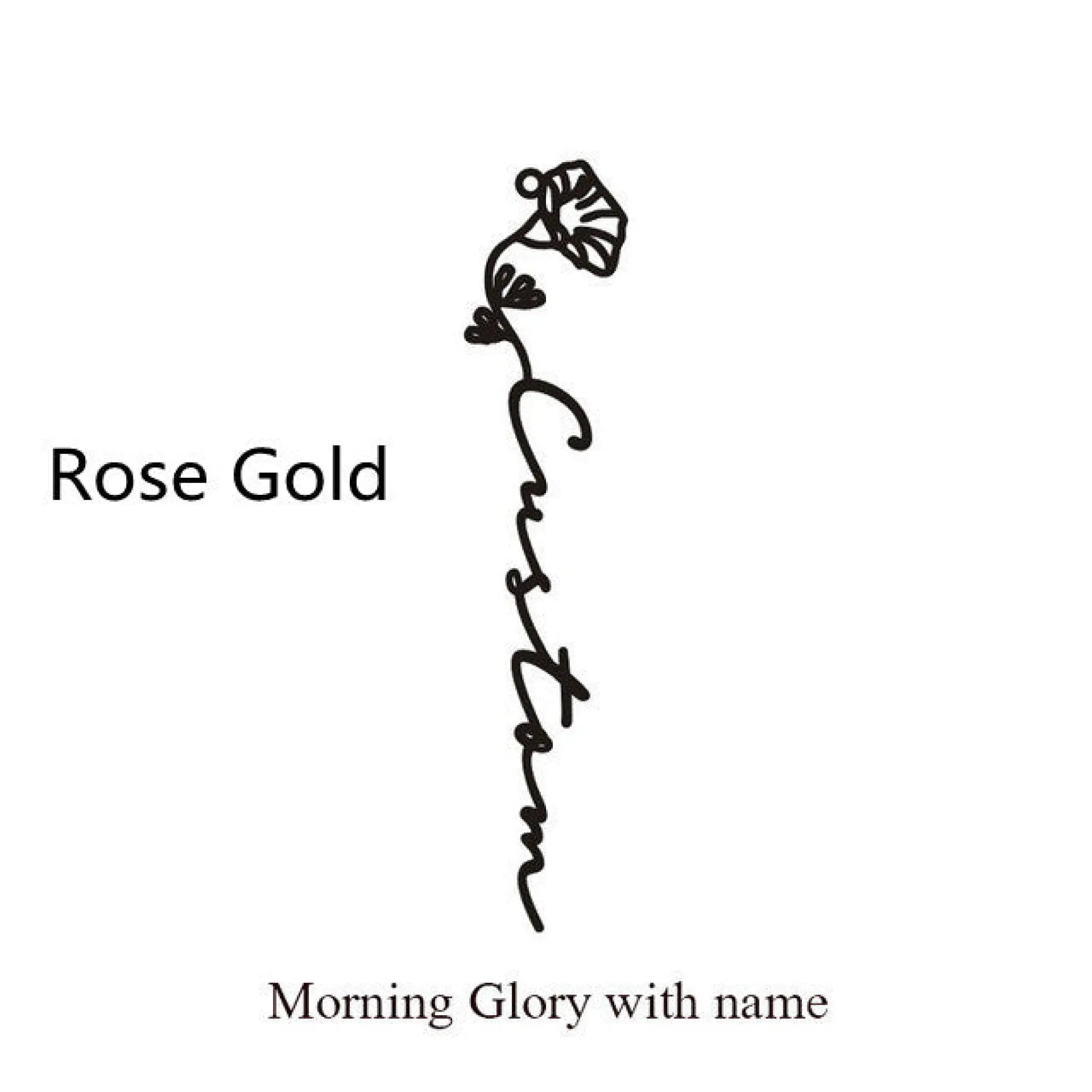 December Birthday Flower Name Ring - September / Rose Gold - 7