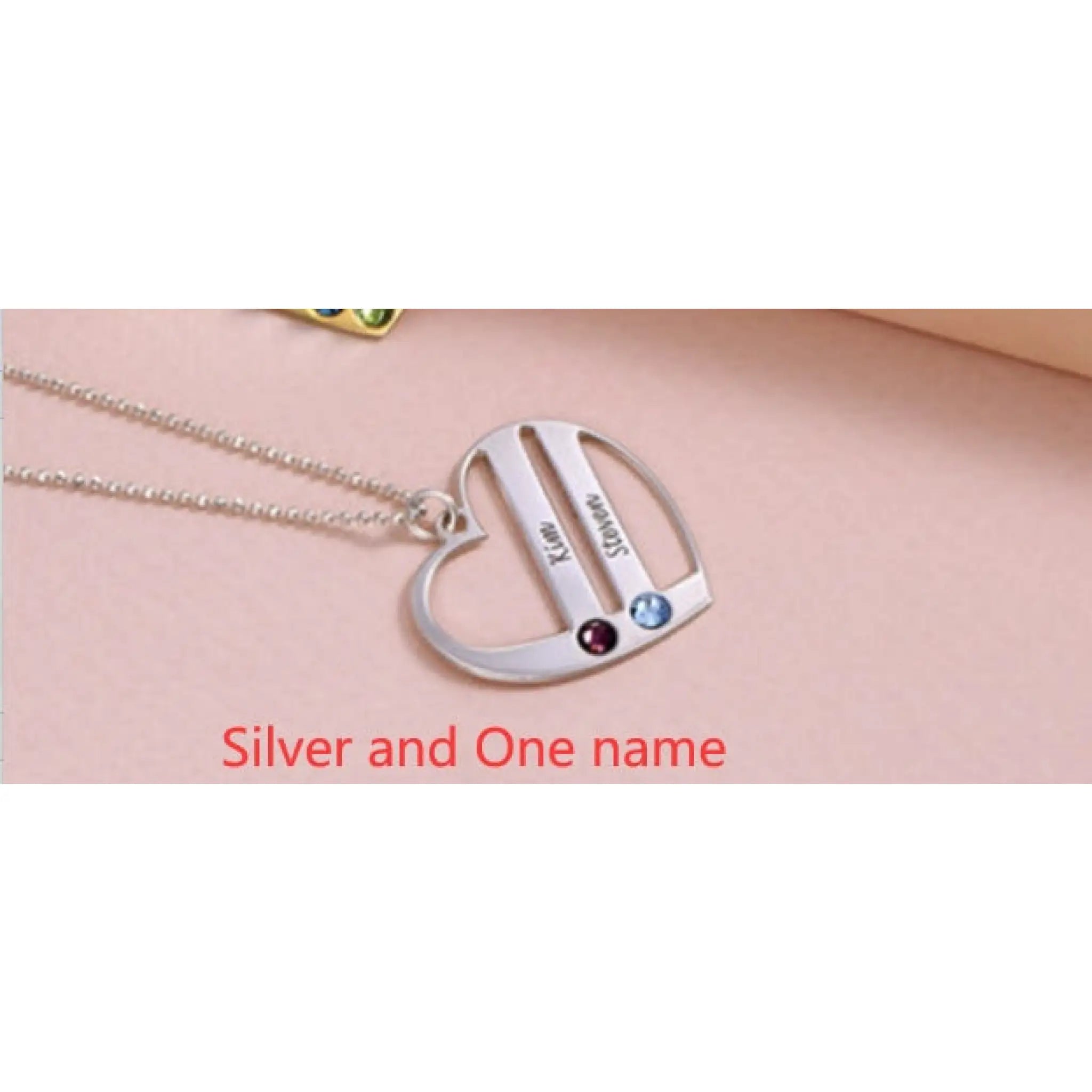 DIY Custom Engraved Name S925 Silver Diamond Necklace - Silver / One name / 1PC - 7