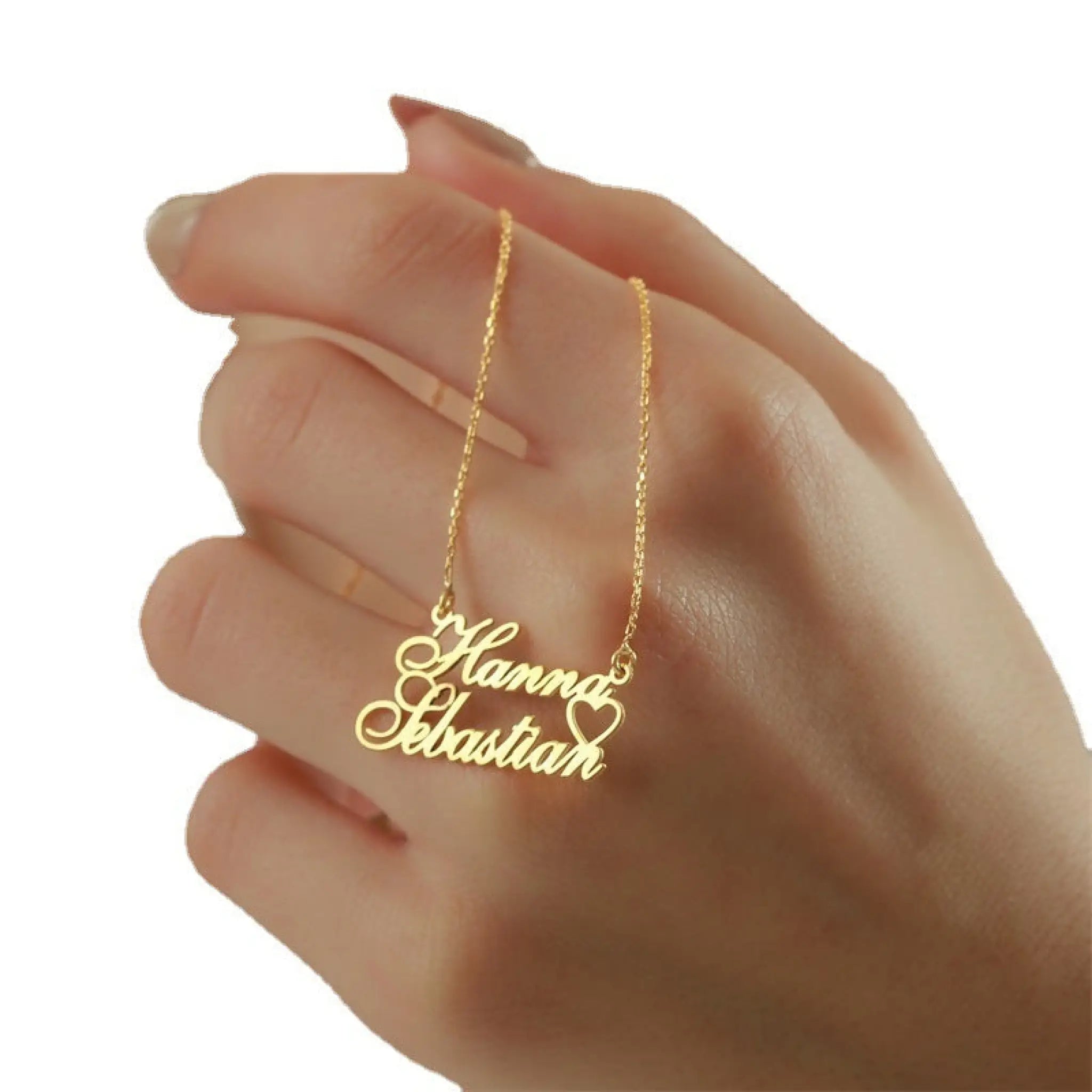 DIY Double Name Letter Stainless Steel Necklace - 7