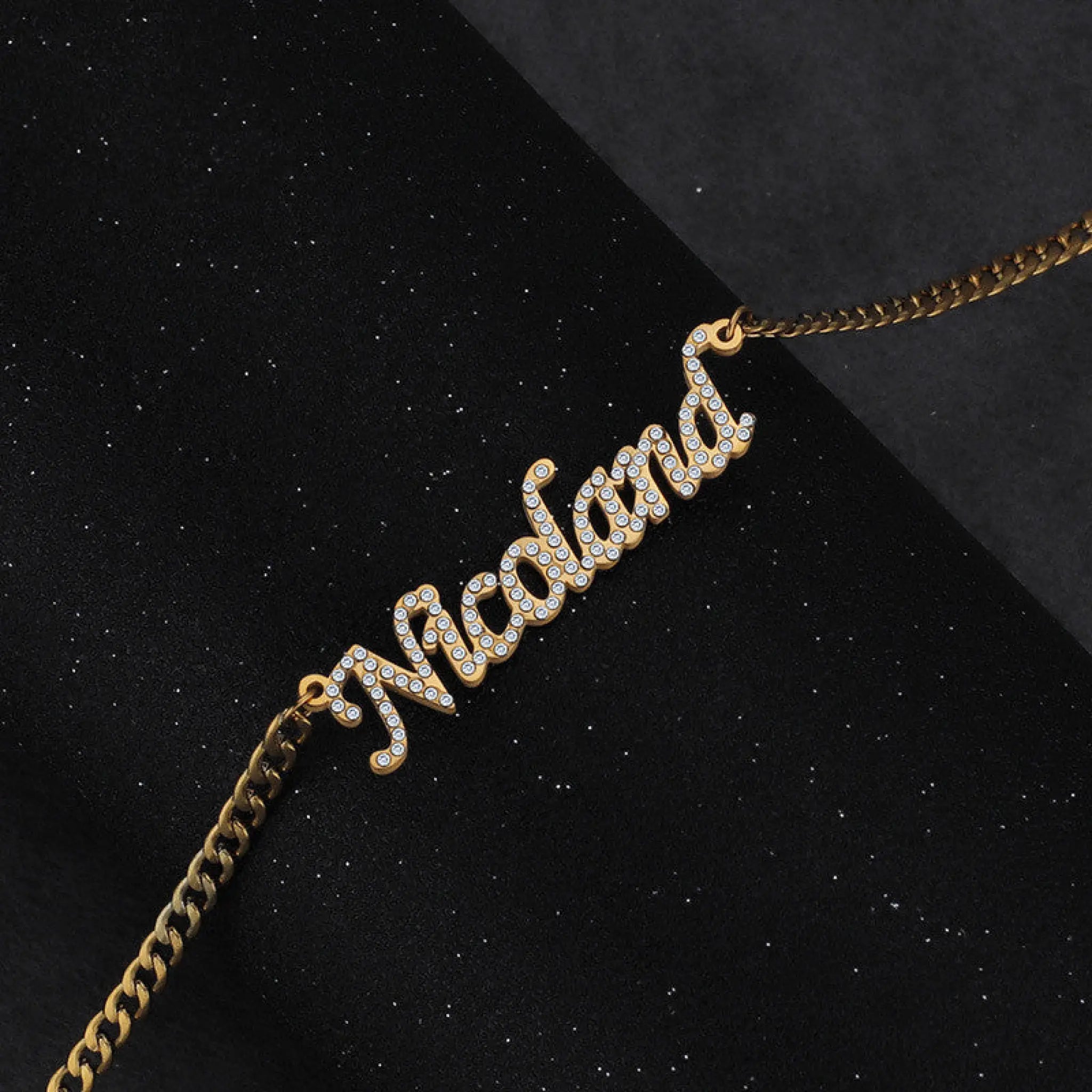DIY One Piece Cut Name Jewelry Letter Zircon Diamond Necklace - 7