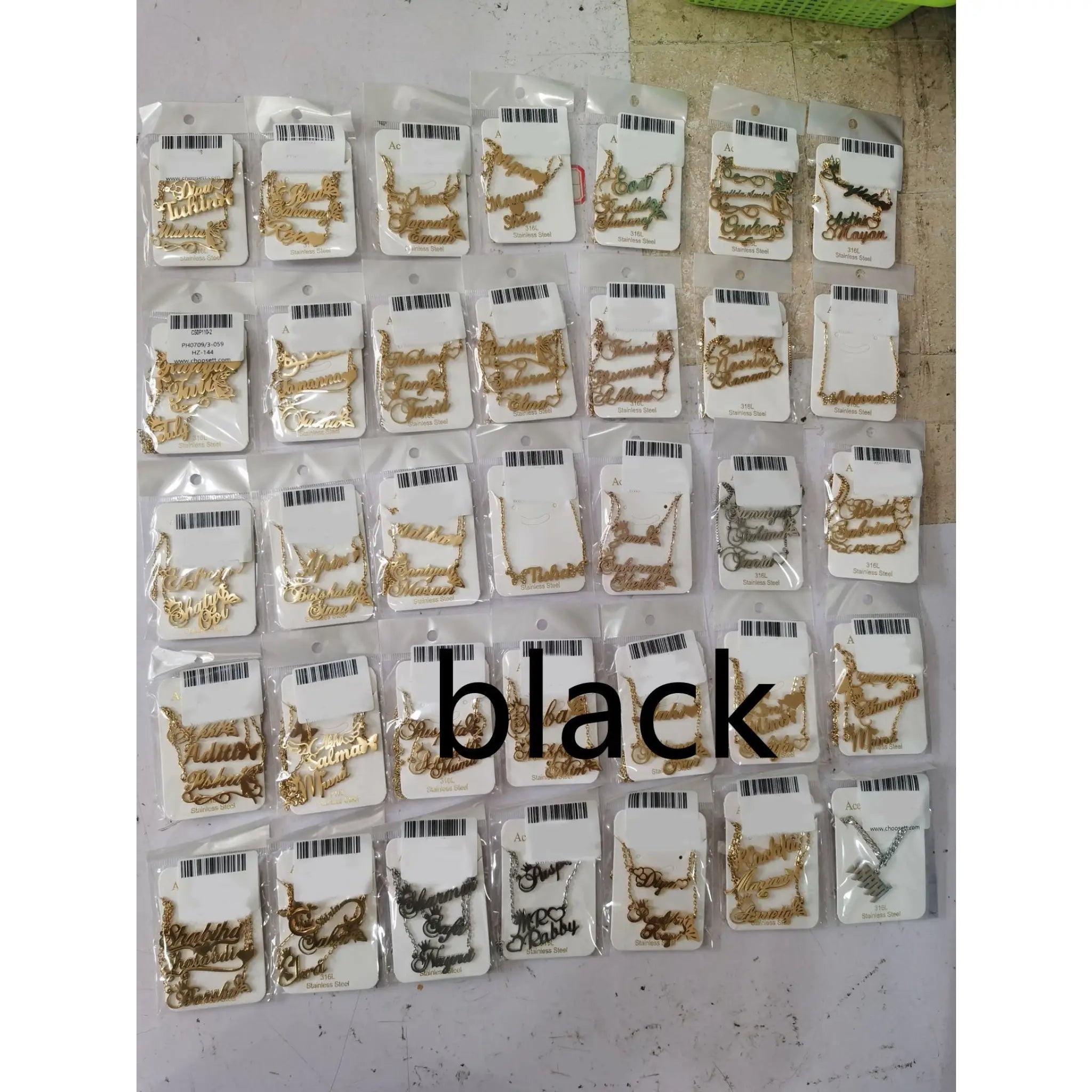 DIY One Piece Cut Name Jewelry Letter Zircon Diamond Necklace - 7