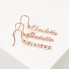 DIY Personalized Custom Stainless Steel Name Earrings - 7