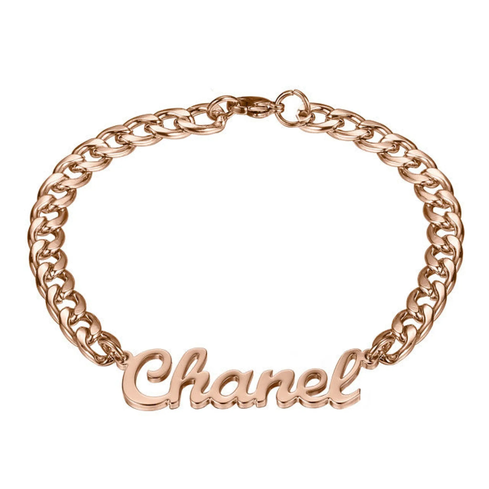 DIY Personalized Custom Stainless Steel Name Jewelry - Rose Gold - 7